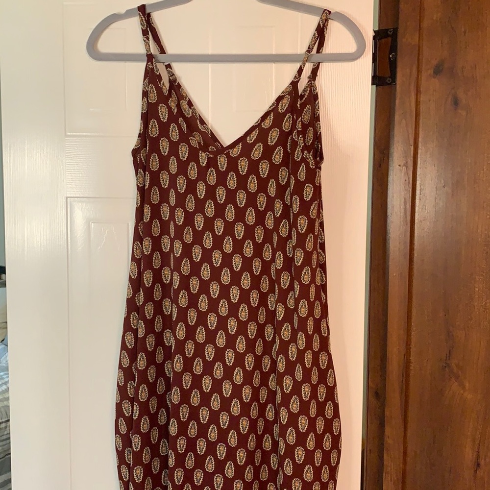 Maroon maxi dress